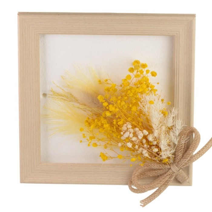 QUADRO CON NEBBIOLINA 25X25CM PANNA